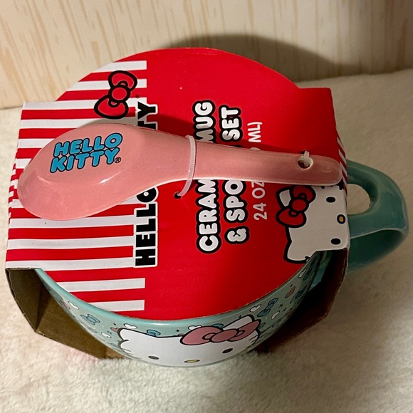 NEW SET: Hello Kitty Ceramic Bowl & Spoon - Picture 5 of 6